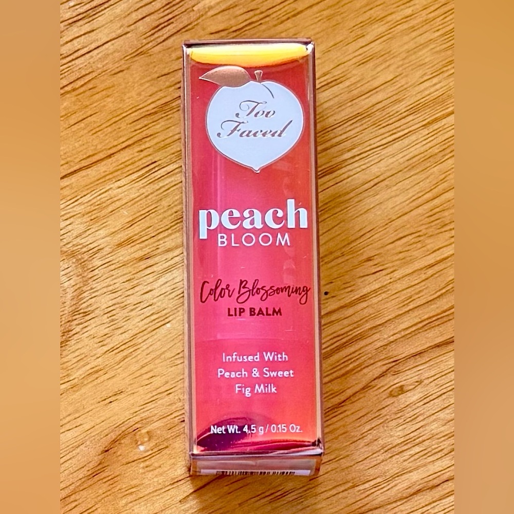 Too Faced Peach Bloom Color Blossoming Lip Balm Color Raspberry Flush NEW!